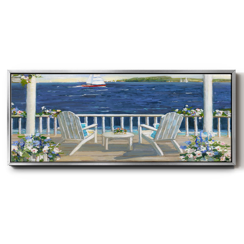 Summer Sail- Framed Canvas, 8" H x 20" W