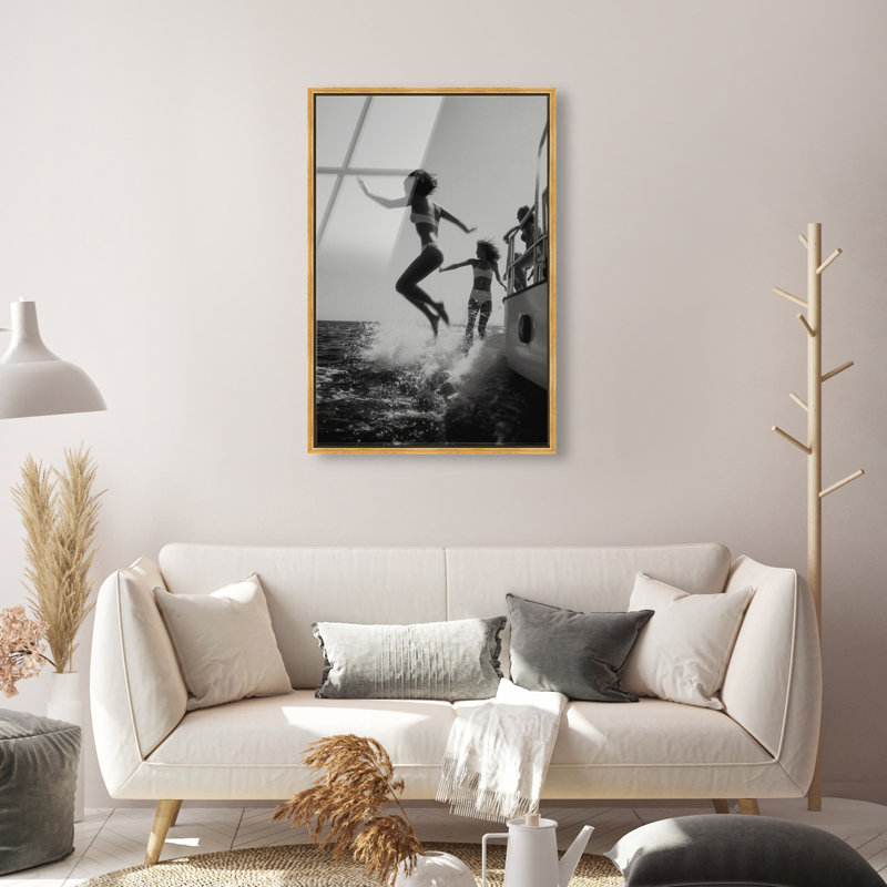 Liquid Gravity Print by Oliver Gal, 31"H x 21"W, Gold Floater Frame