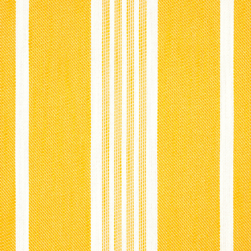 Schumacher x Mary McDonald Hampton Stripe Indoor/Outdoor Fabric, Canary
