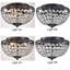 Plafonnier encastré en cristal noir antique 11,8 po à 3 lumières Ragin