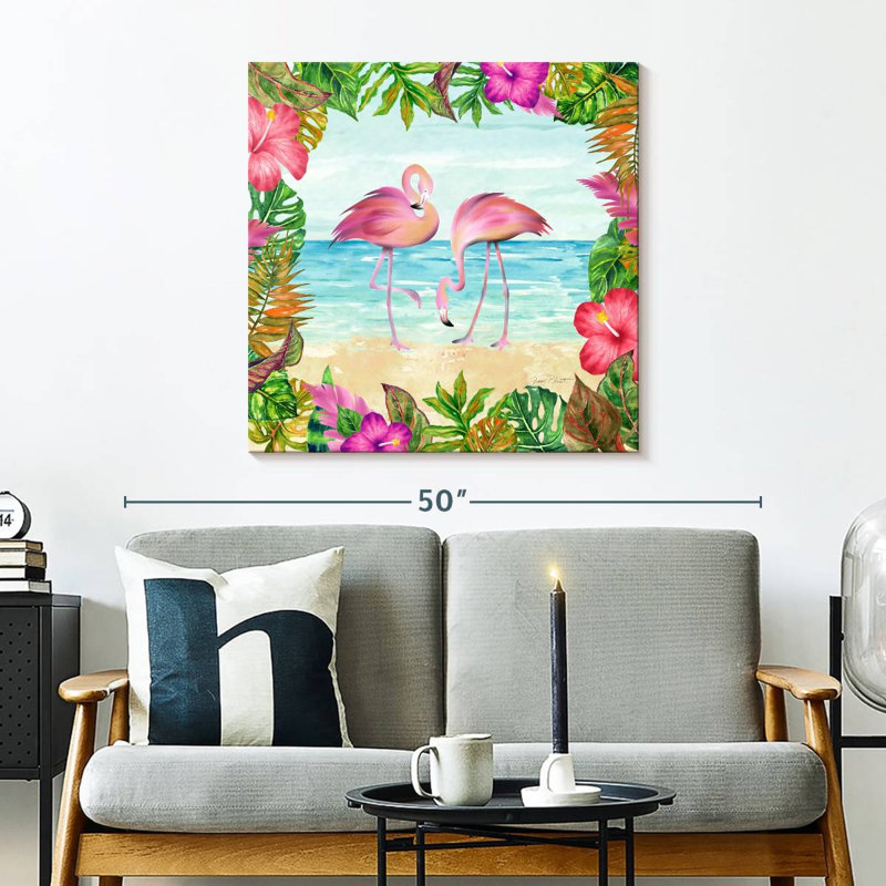 Brampt Summertime Flamingos, 30" H x 30" W