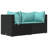 Arubah 24.8'' Wide Square Patio Sofa with Cushions-374982877-374982876