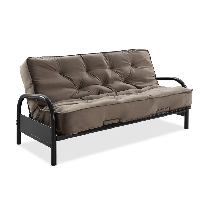 Futon avec matelas Dallas, Cendre