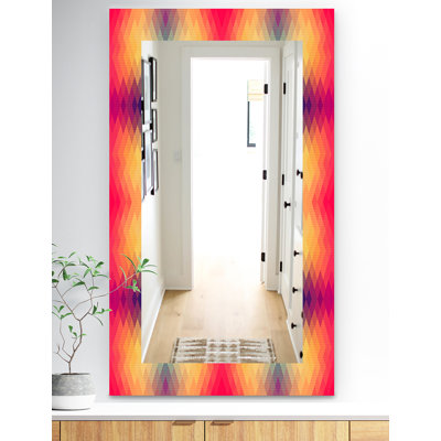 Miroir mural sans cadre 8 colourfields triangulaire