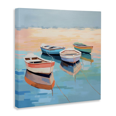 Art mural sur toile, "Bateau à réflexion" par Irena Orlov