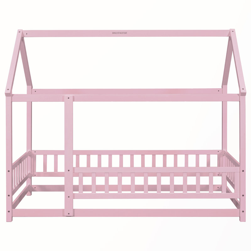 Structure de lit simple en bois, Rose, Simple
