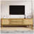 TV Stand (Media Console/Entertainment Center/TV Cabinet), Rattan Material, Solid Wood Legs