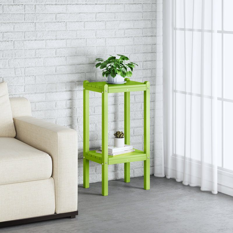 Laguna 18.45" W UV Resistant HDPE Side Table , Lime
