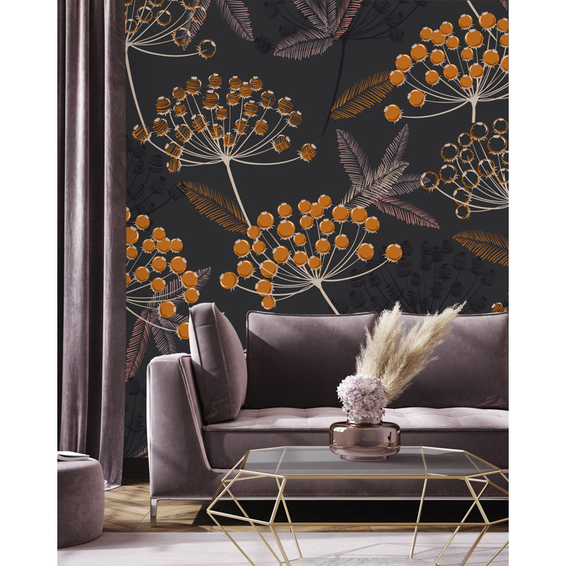 Floral Wall Mural, 100" W x 8.33" L