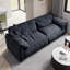 Causeuse-coussin modulaire noire 100% polyester-1341521060