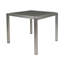 Table de salle à manger d'extérieur - Aluminium anodisé - Plateau en osier - Carré - Argent et gris - 35 po (table incluse seulement)