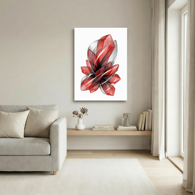 Fleur de cristal, reproduction d'art sur toile, ensemble de 1