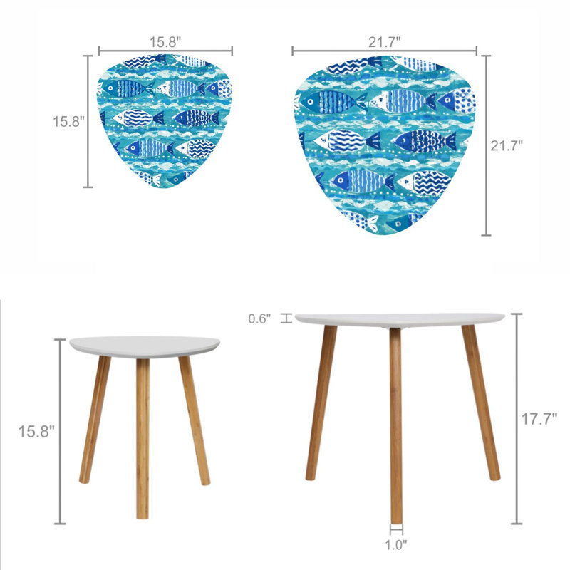Ensemble de 2 tables basses gigognes Triangle