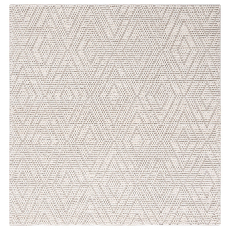 Elle Handmade Ivory Rug, Square 2'