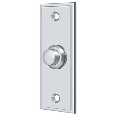 Clochette rectangulaire contemporaine en chrome poli