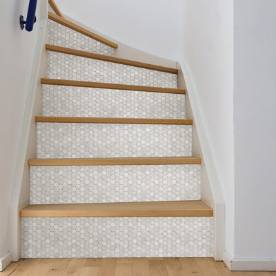 10.5'' W x 105'' L Resin Peel and Stick Mosaic Tile