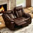 Madeira 62.6'' Wide Diamond Stitching Breathable Leather Power Reclining Loveseat with USB-1255305071