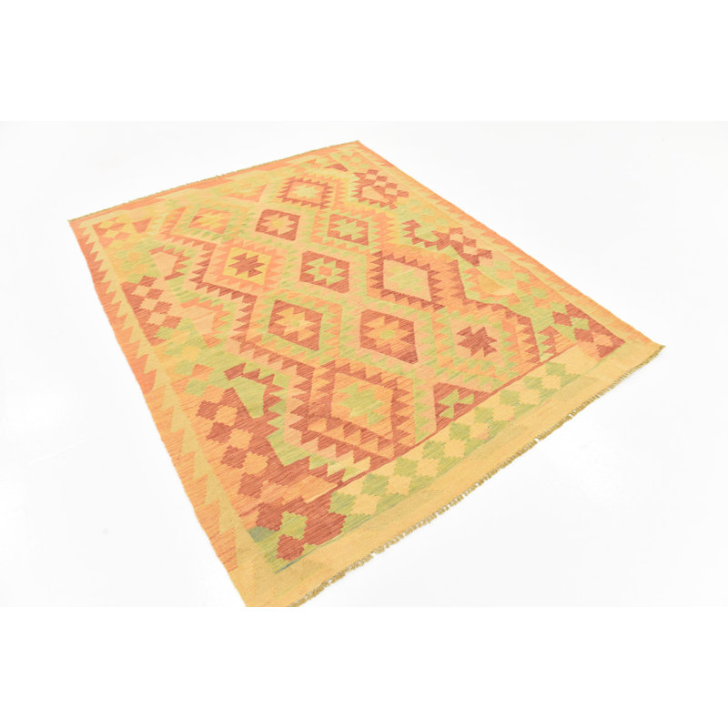 Tapis intérieur en laine 5 pi x 6 pi 6 po one-of-kind-noué la main Elland