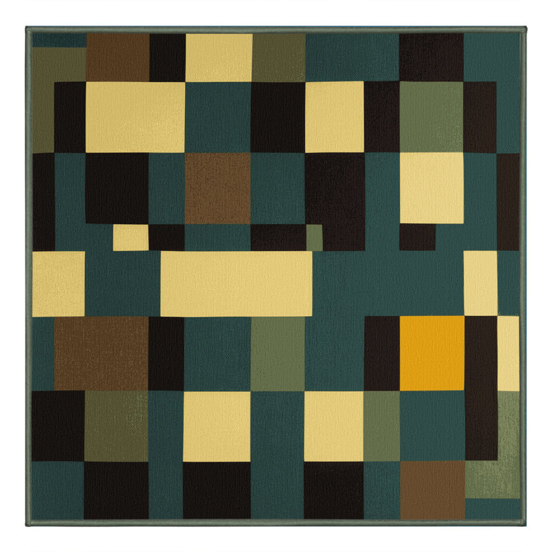 Tiled Forest Rug, Square 3'