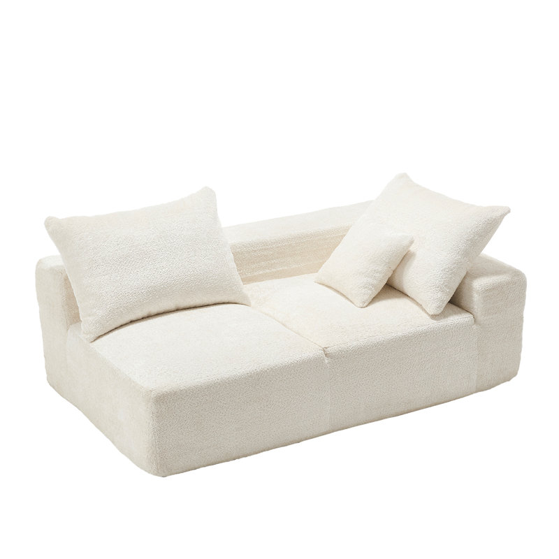 Fauteuil en chenille Autie, Beige