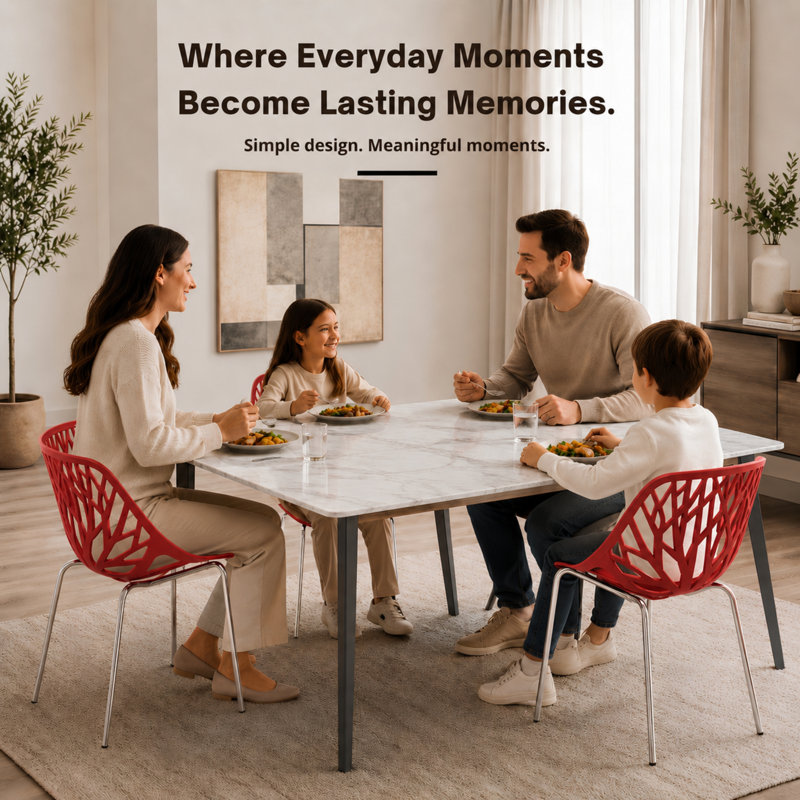 Stackable Dining Side Chairs with Floral Cutout Back and Stainless Steel Legs – Modern Kitchen, Restaurant, or Banquet Seating