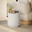 HOMCOM Round Side Table, Weight Accent Table With Terrazzo Finish, End Table With 4 Adjustable Feet  Indoor, Outdoor, Cream