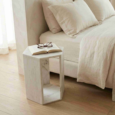 Table d'appoint en marbre naturel