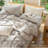 MooMee Lightweight Duvet Cover Set with Zipper Closure 8 Ties 100% Washed Cotton Linen Like Textured Soft Breathable All-Season-111219974-109236631