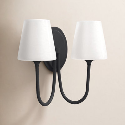 Armida Arcus 2-Light Dimmable Steel Armed Sconce