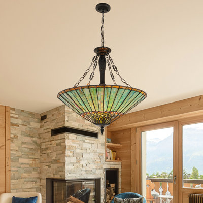5-light Dimmable Tiffany Chandelier