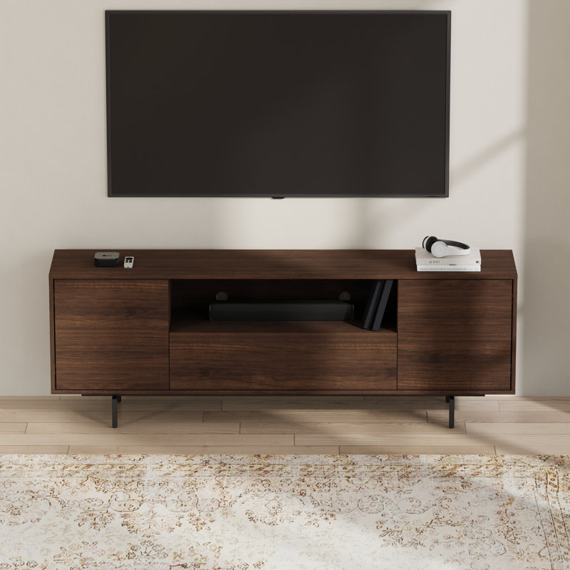 Canterbury 3 Door TV Stand for TVs up to 85", Brown