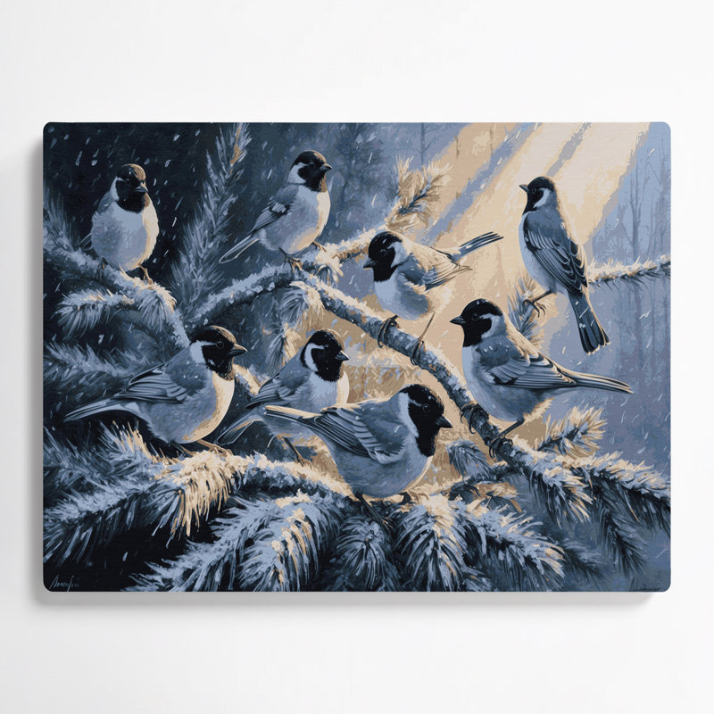 Art mural en métal oiseaux à œil foncé Junco, H 240 po x l 240 po x P 0,05 po