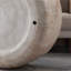 Table basse ronde cylindrique, table basse d'appoint basse en faux travertin-453763986-453763987