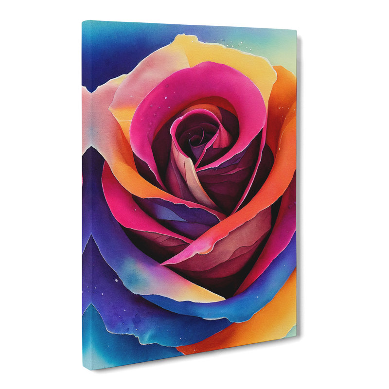 Watercolour Rose Flower Vol.1 - Wrapped Canvas, 60cm H x 40cm W x 3cm D