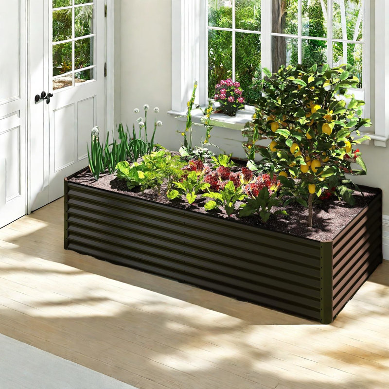 Grandes boîtes en métal durables pour jardinières en acier