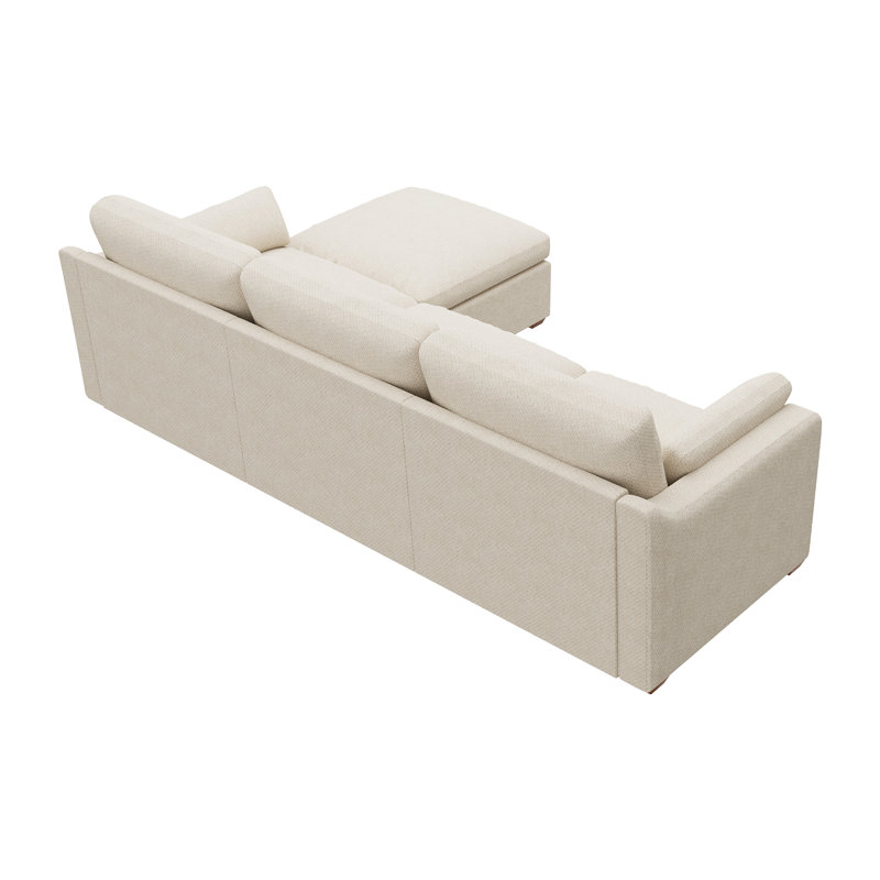Canapé modulaire Abramson, Chenille blanche