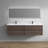 Seavy 83.4'' Double Bathroom Vanity with Plastic Top-1263948117
