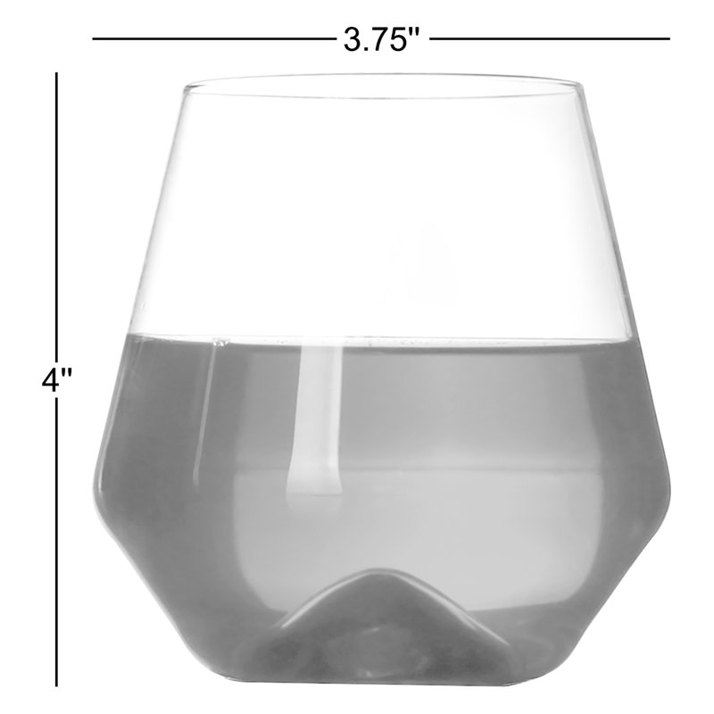 Monti Crystal Stemless Wine Glass