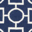 Tapis géométrique en laine / coton tissé à la main Rodgers - blanc / bleu-1515478416