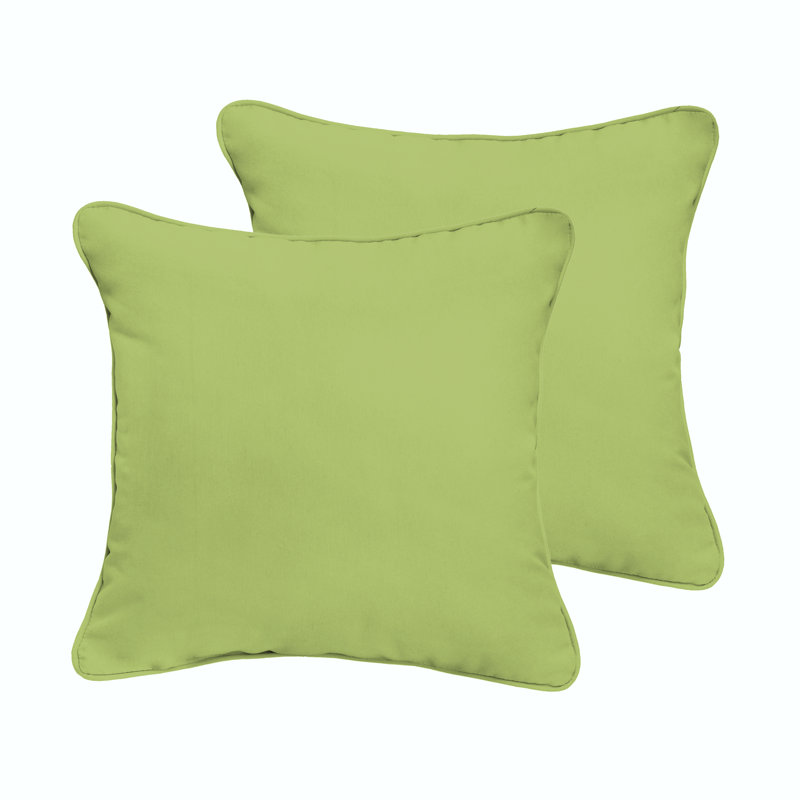 Housse de coussin d'extérieur carré Selene, Vert pomme Fresco, H 18 po x l 18 po