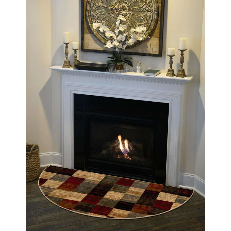Tapis abstrait Adetomiwa, Foyer 2 pi 7 po x 4 pi 1 po