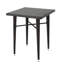 Table de bar carrée 32 po - Extérieur avec base ferme, toutes saisons, H 41 po x l 32,5 po x P 32,5 po, structure en fer brun multi-teintes
