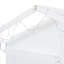 Lit simple avec rembourrage, fonction de charge, recharge sans fil, tablettes, deux tiroirs, blanc pour espace