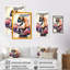 «Cute Boxers Floral», impression sur toile-1839499486-1839499485
