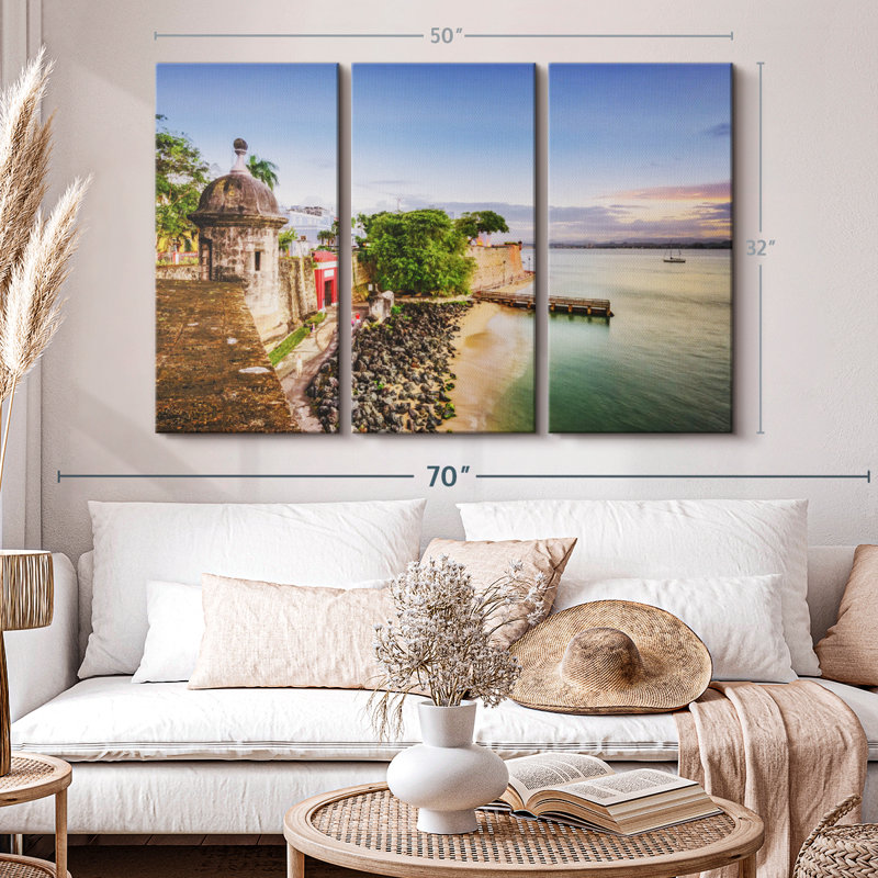«Coast Of San Juan» sur toile, H 32 po x l 50 po x P 1,25 po