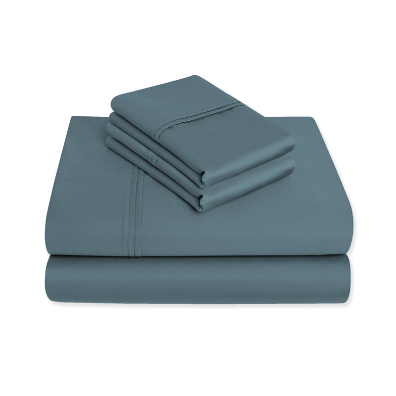 Kal 100% Cotton Sheet Set, King, Teal