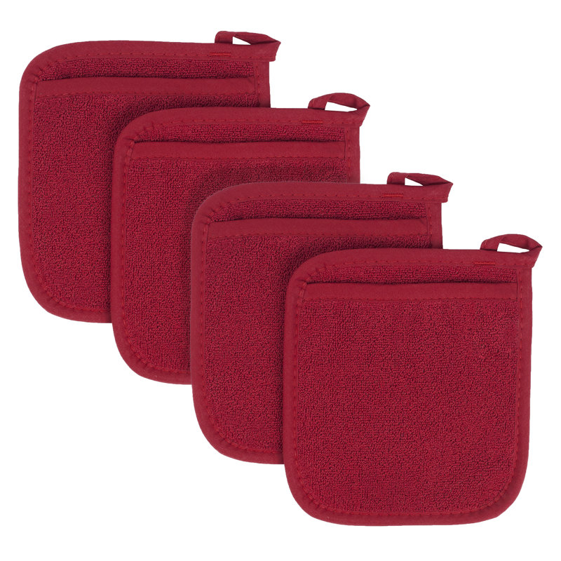 RITZ Cotton Potholder Set, Red
