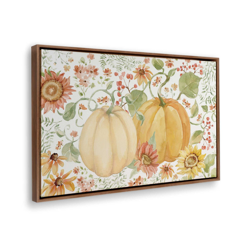 «Fall Cottage Garden IV» par Katrina Pete, reproduction d'art, H 25,5 po x l 37,5 po, Brown, Framed Canvas