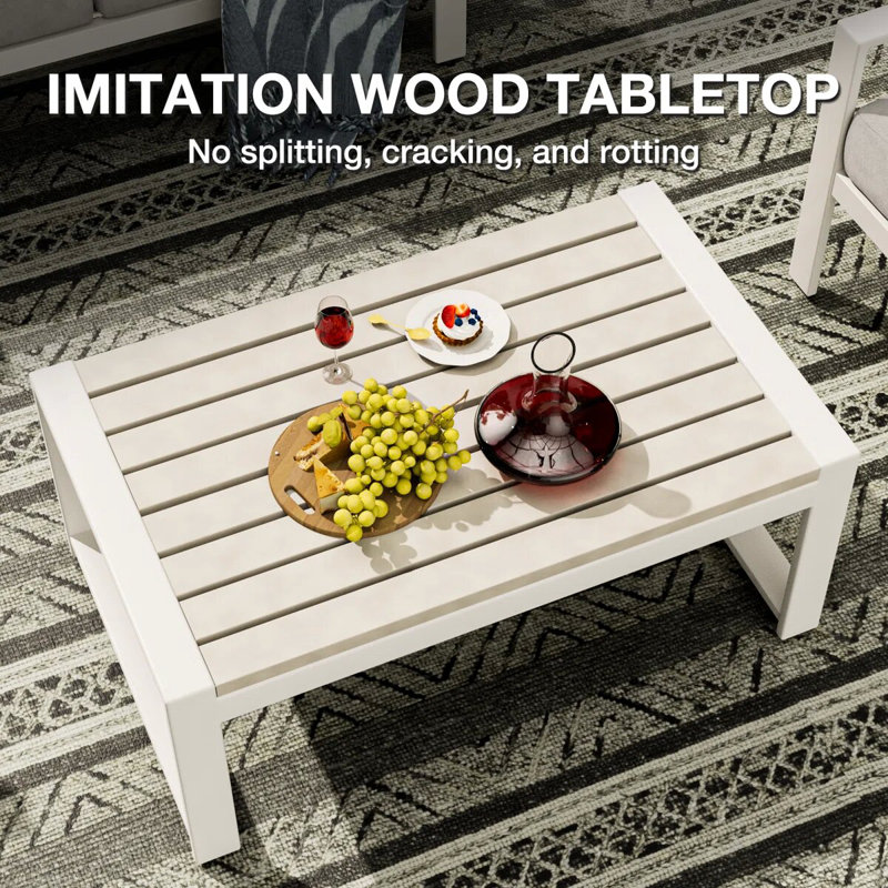 Table basse d'extérieur 35,4 "en aluminium