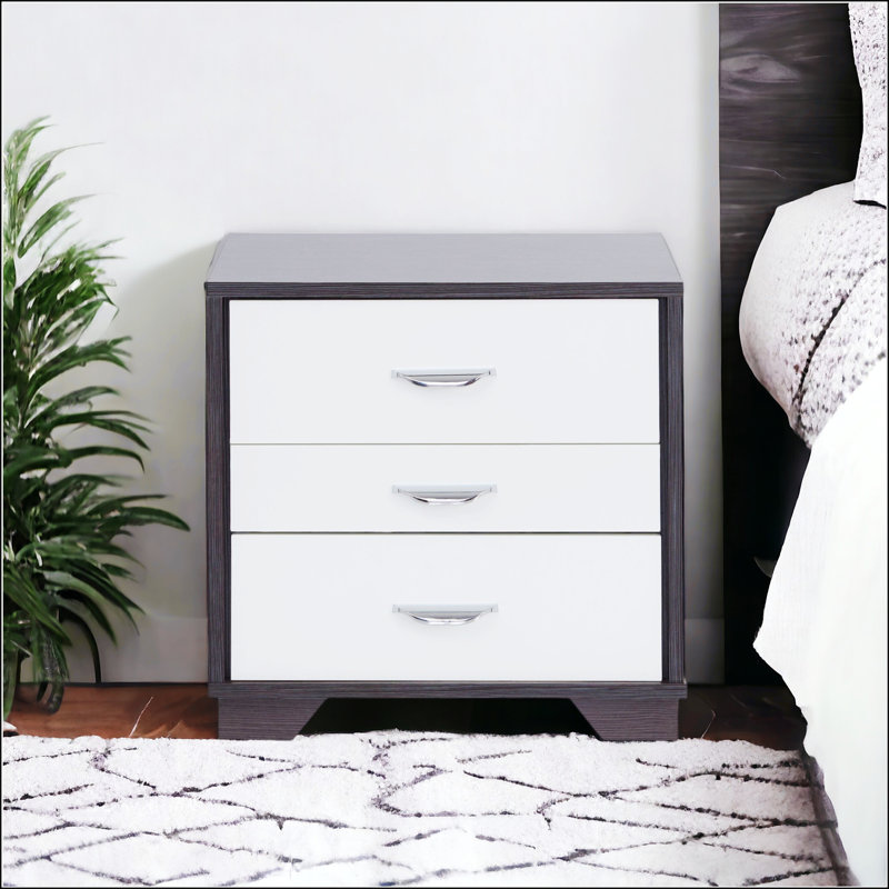 Table d'appoint blanche et noire